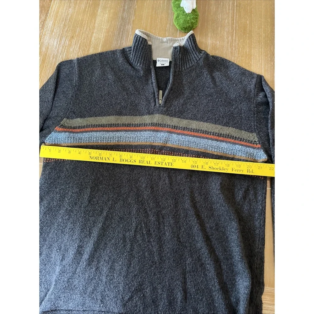 Columbia Men's L Gray Pullover Sweater Long Sleeve Half Zip Outdoor‎ Hiking - Picture 6 of 10